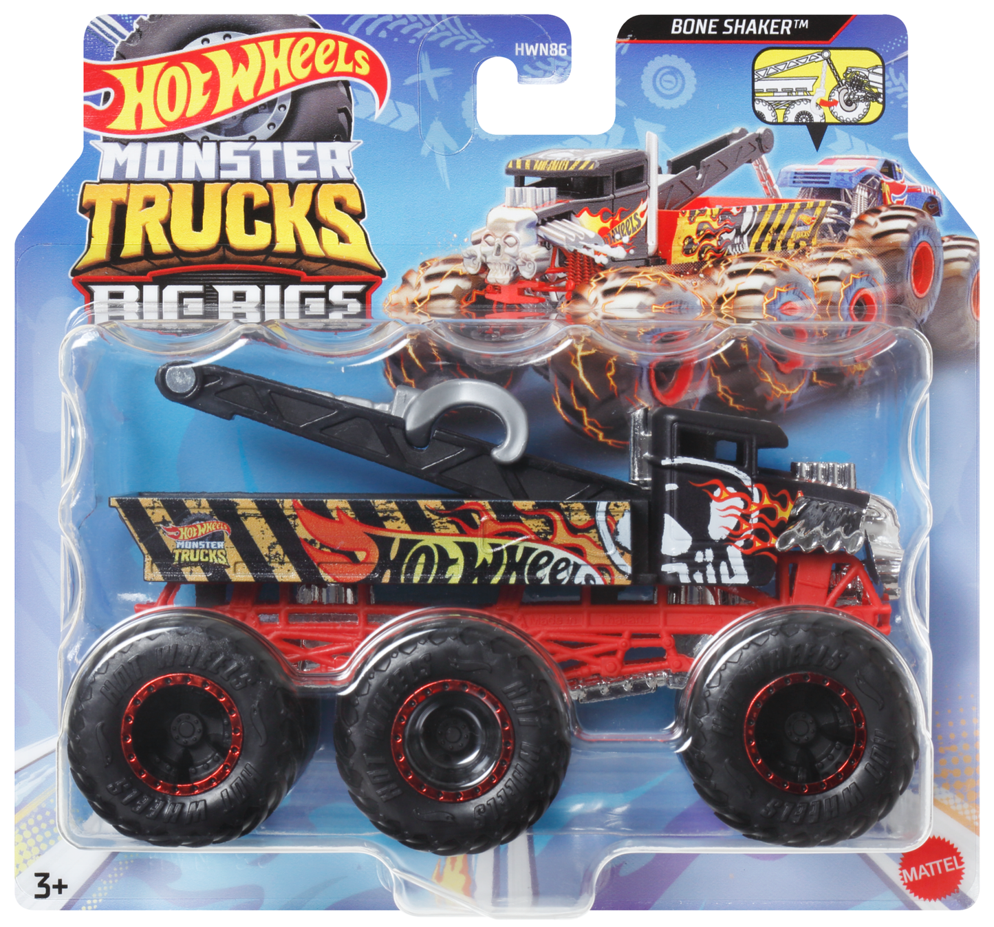 Hot Wheels Monster Trucks Big Rigs Camion ¨¤ 6Roues