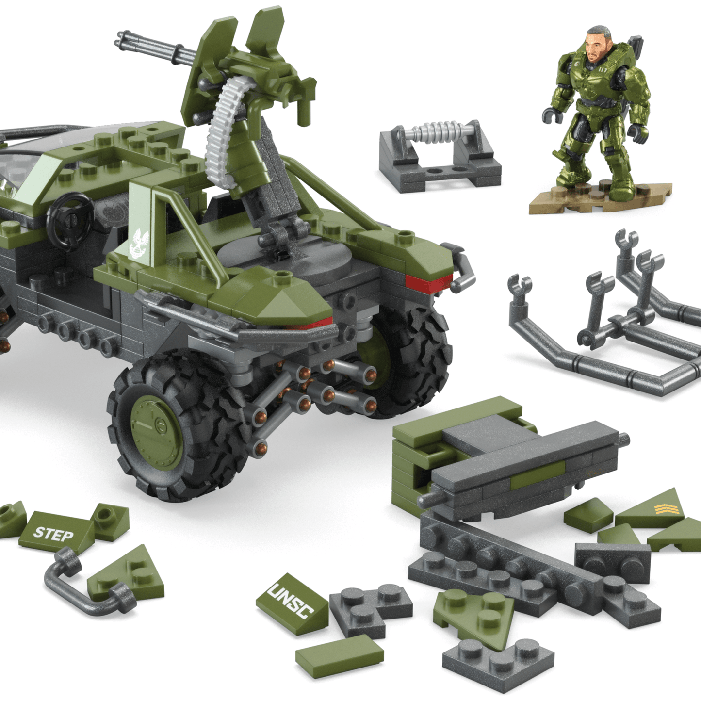 Mega Halo Coffret de Construction Warthog Fleetcom, 5 Figurines