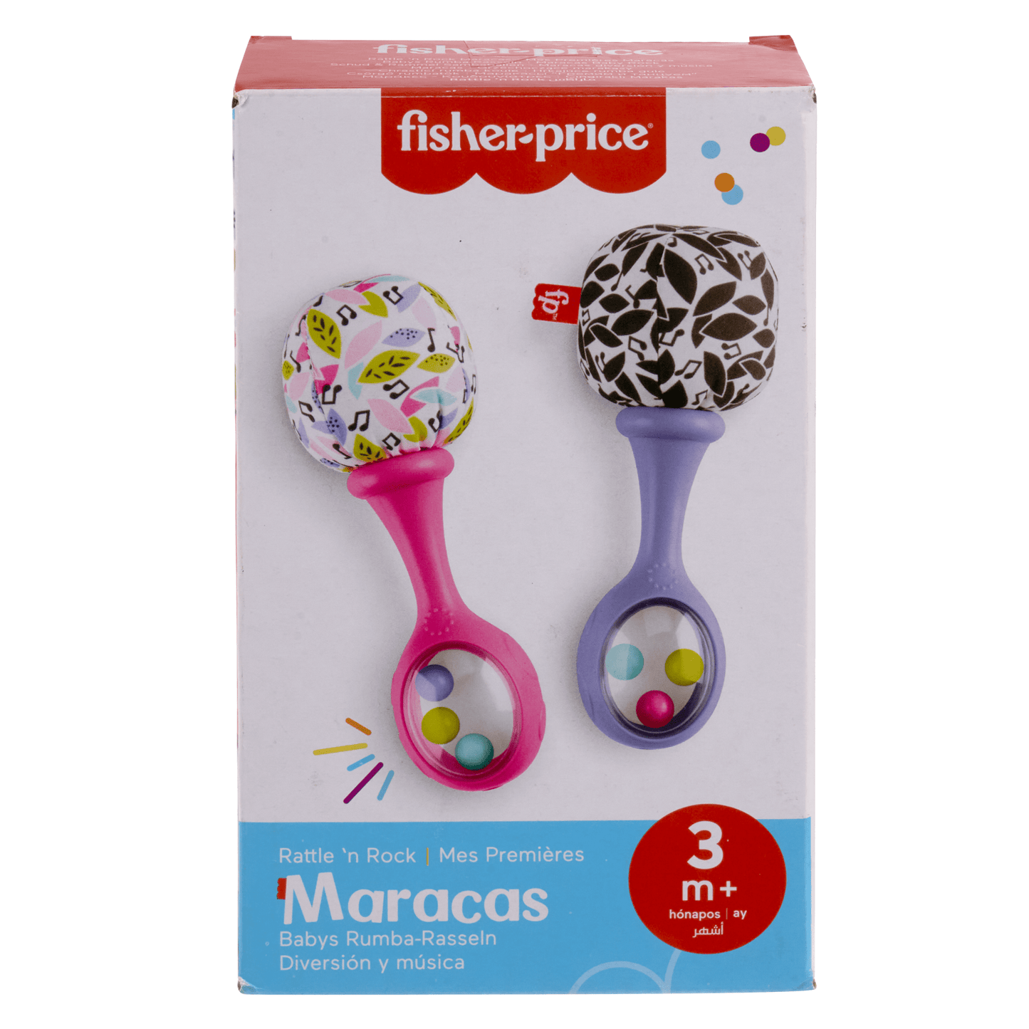 Fisher-Price Rattle ¡®n Rock Maracas Set Of 2 Baby Rattles, Newborn Toys, Pink