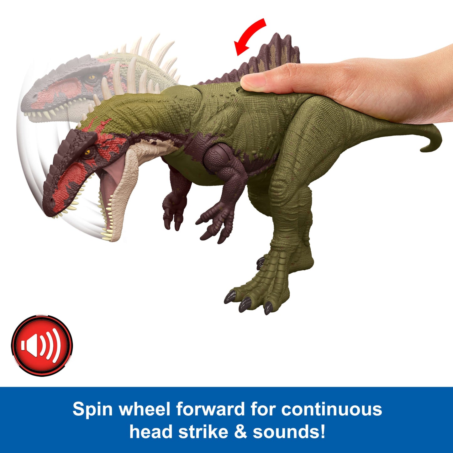 Jurassic World Battle Roarin¡¯ Becklespinax Dinosaur Action Figure Toy, Rampage Strike