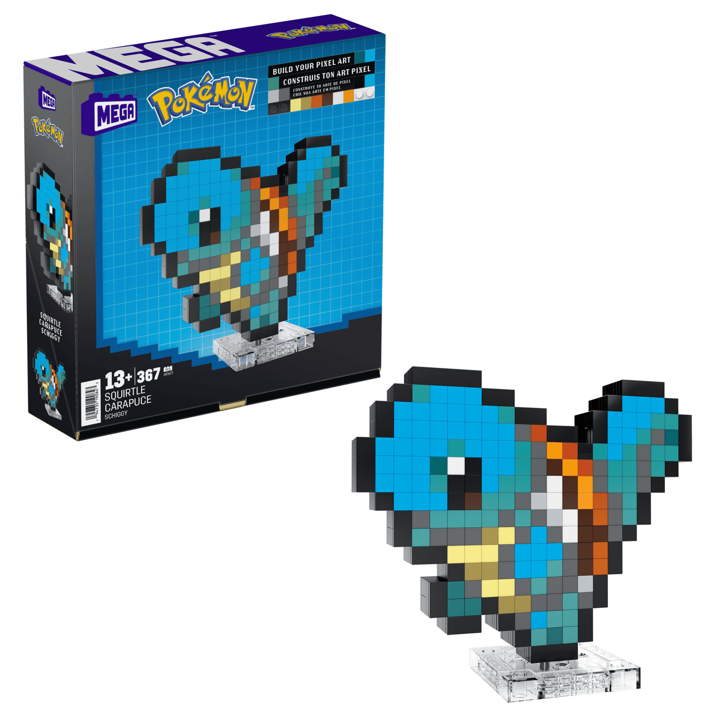 Mega  Pok¨¦mon  Coffret de Construction  Carapuce (367 Pces), R¨¦tro