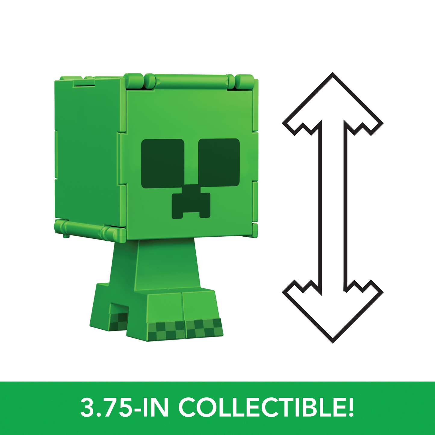 Minecraft Flippin¡¯ Figs Figures Collection, 2-in-1 Fidget Play, 3.75-in Scale & Pixelated Design (Characters May Vary)