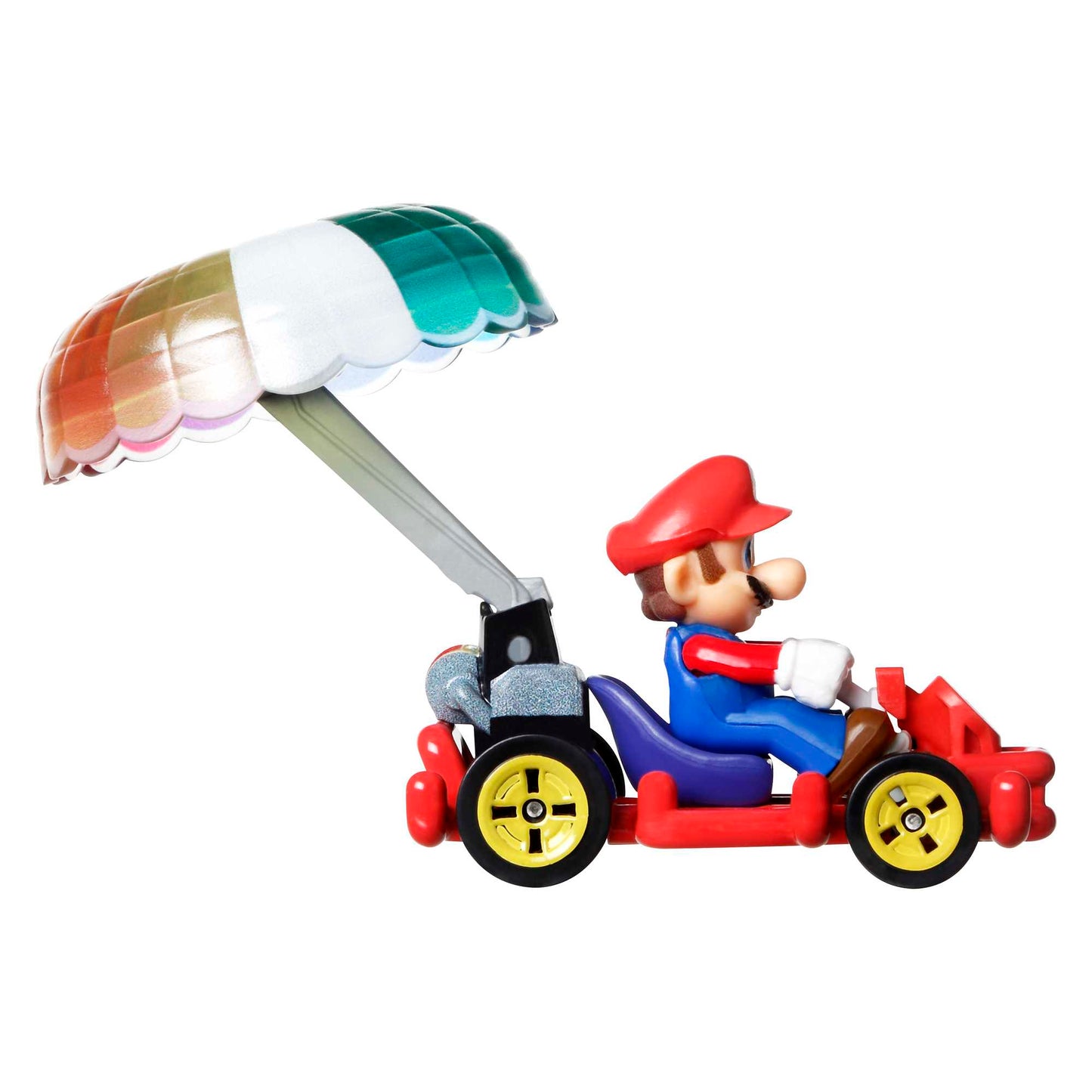 Hot Wheels Mario Kart Veh¨ªculo de Juguete Mario Pipe Frame con Paraca¨ªdas