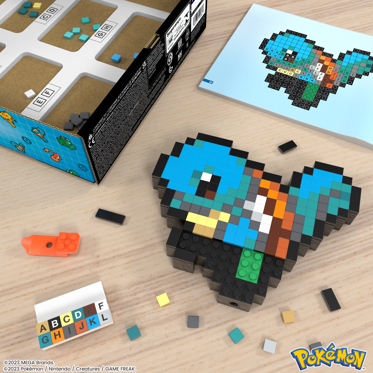 Mega  Pok¨¦mon  Coffret de Construction  Carapuce (367 Pces), R¨¦tro